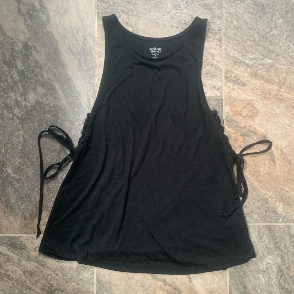 Mossimo Supply Co Sexy Black Tank with Side Ladder Cutouts